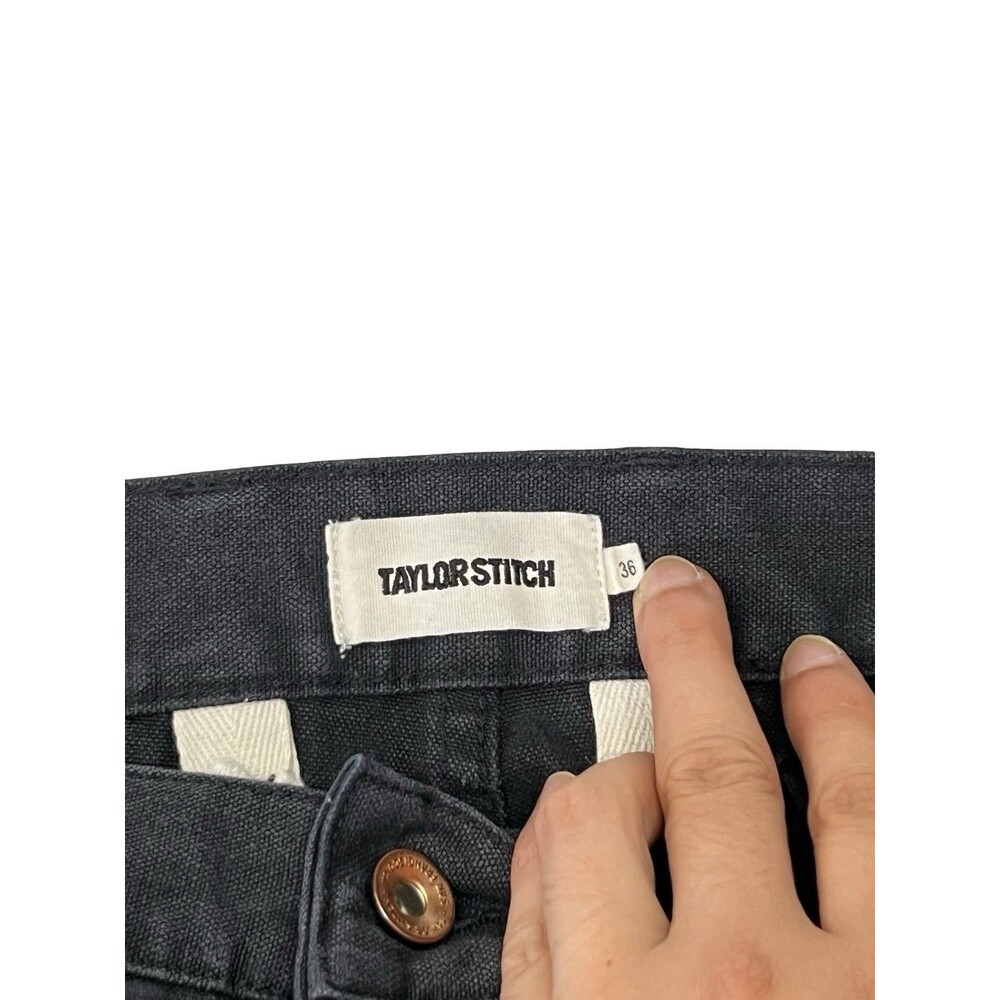 Taylor Stitch Chore Pant Boss Duck Canvas Black Coal Men’s 36 - Picture 4 of 5